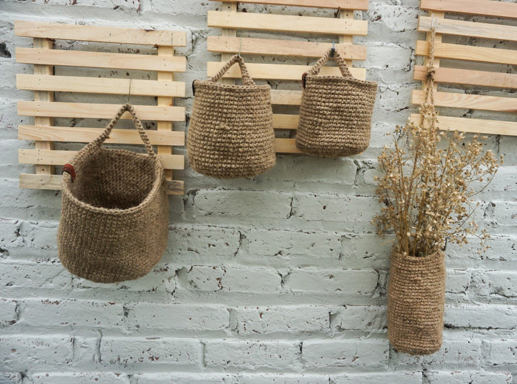 Jute indoor planter |Jute fruit hanging basket | jute vegetable hanging basket | handmade kitchen hanging basket | farm house hanging basket