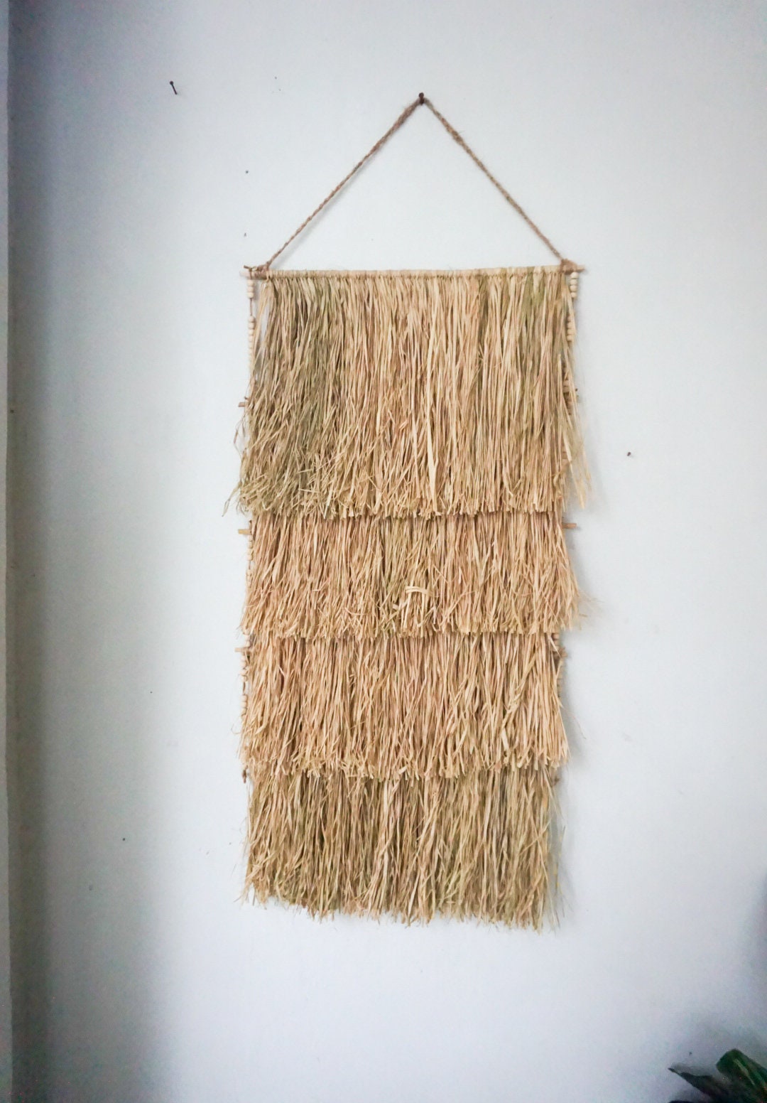 Bali Art seagrass layered wall hanging