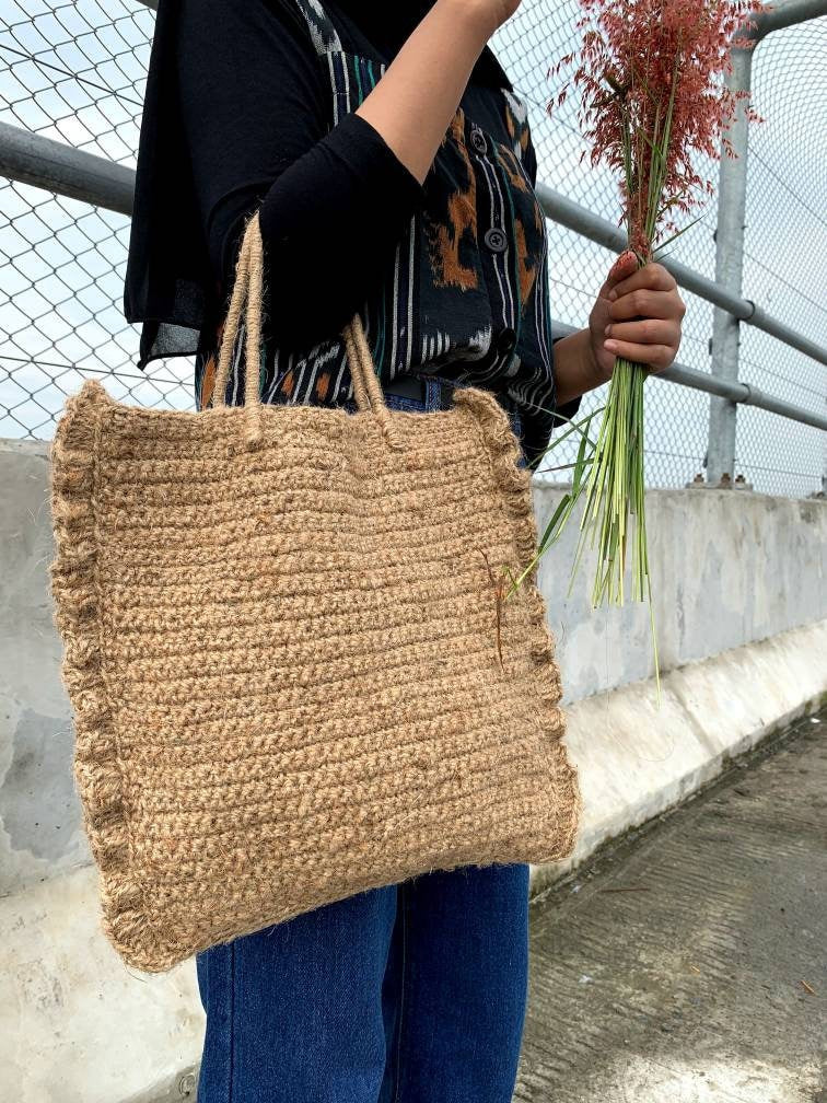 Jute Crochet Tote Bag – Eco-Friendly Summer Carryall