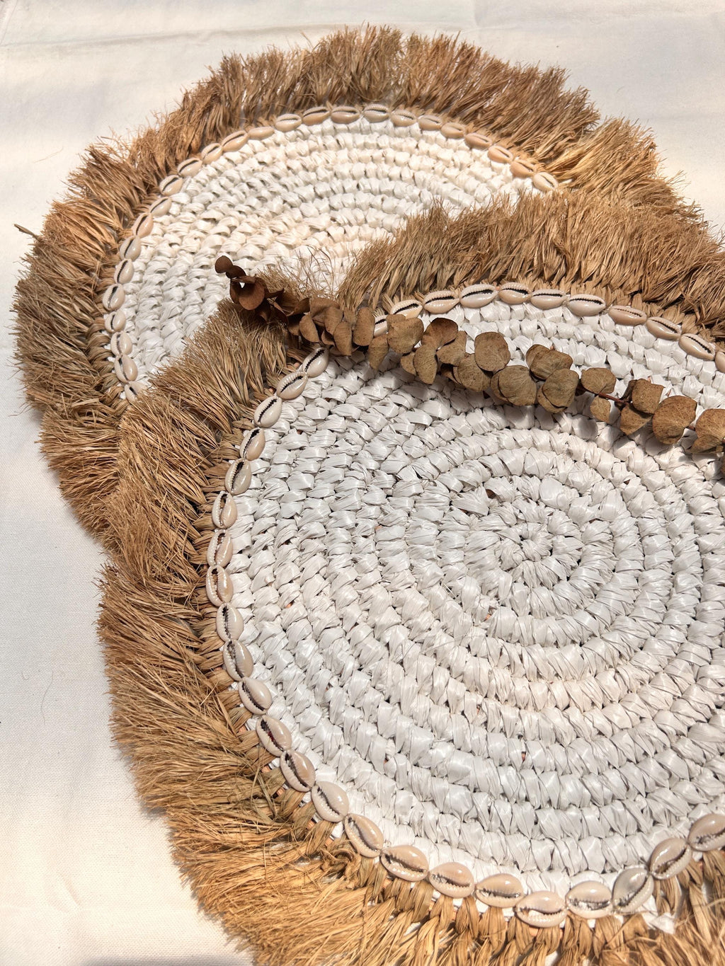 Handwoven Natural Fiber Placemat - Decorative Mat