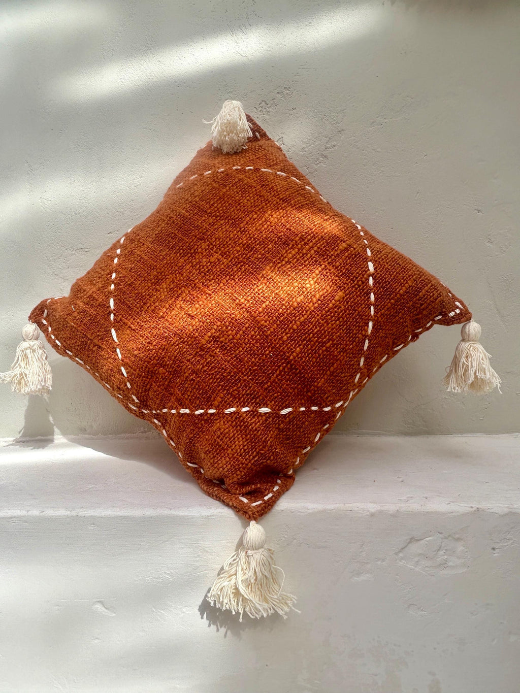 Burnt Orange Hand-Dyed Pillow Cover