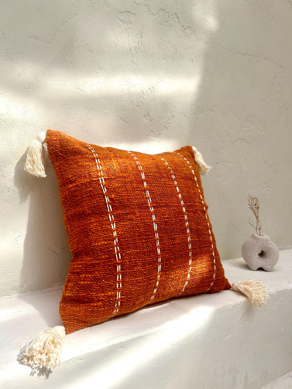 Burnt Orange Hand-Dyed Pillow Cover