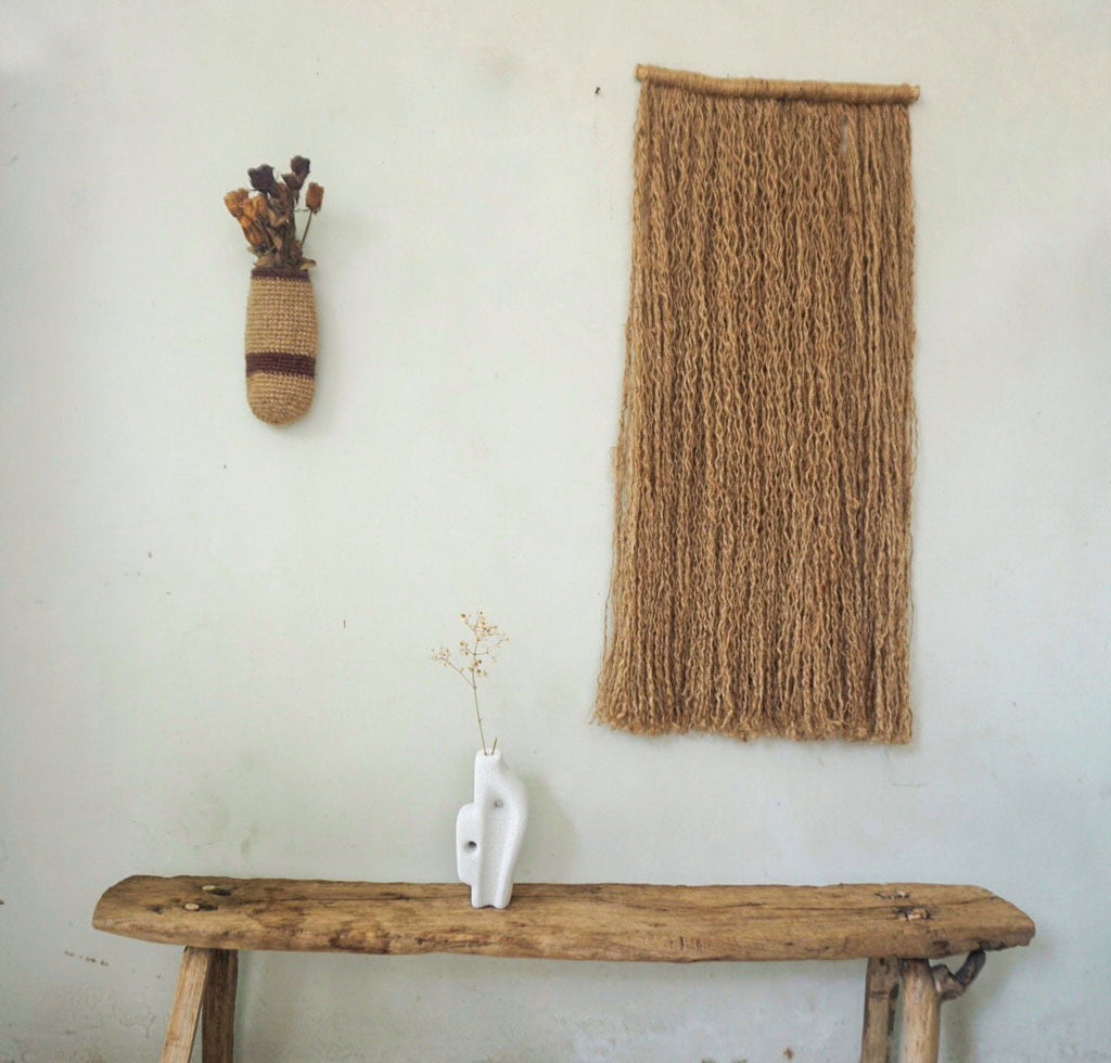 Wabi-Sabi Jute Wall Art – Simple Mediterranean Decor