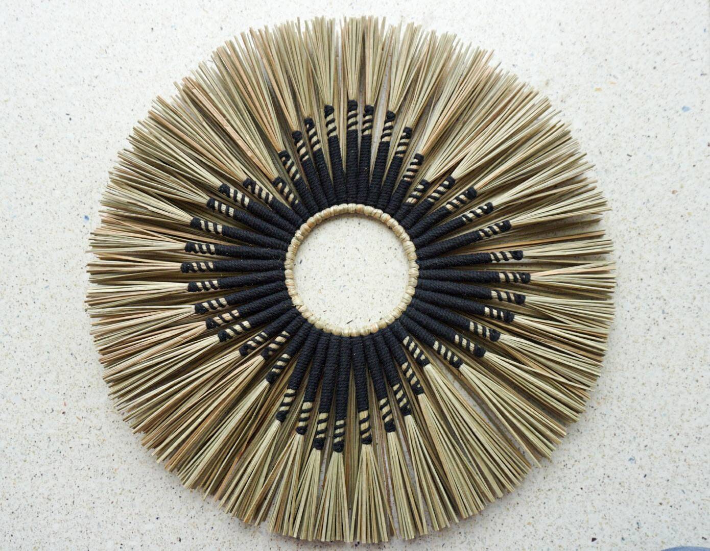 Seagrass wall decor | Bali decoration | natural hanging wall decor | star shape wall decor | wicker wall decor | Round wall decor