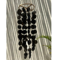 Large Black Round capiz shells wind chime