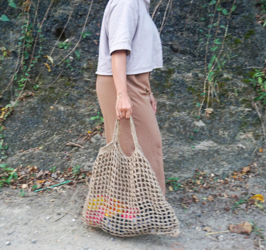 Jute tote Net Bag | Jute large beach bag | Jute Market bag | Jute shopping bag | Jute market bag | jute net beach bag