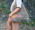 Jute tote Net Bag | Jute large beach bag | Jute Market bag | Jute shopping bag | Jute market bag | jute net beach bag