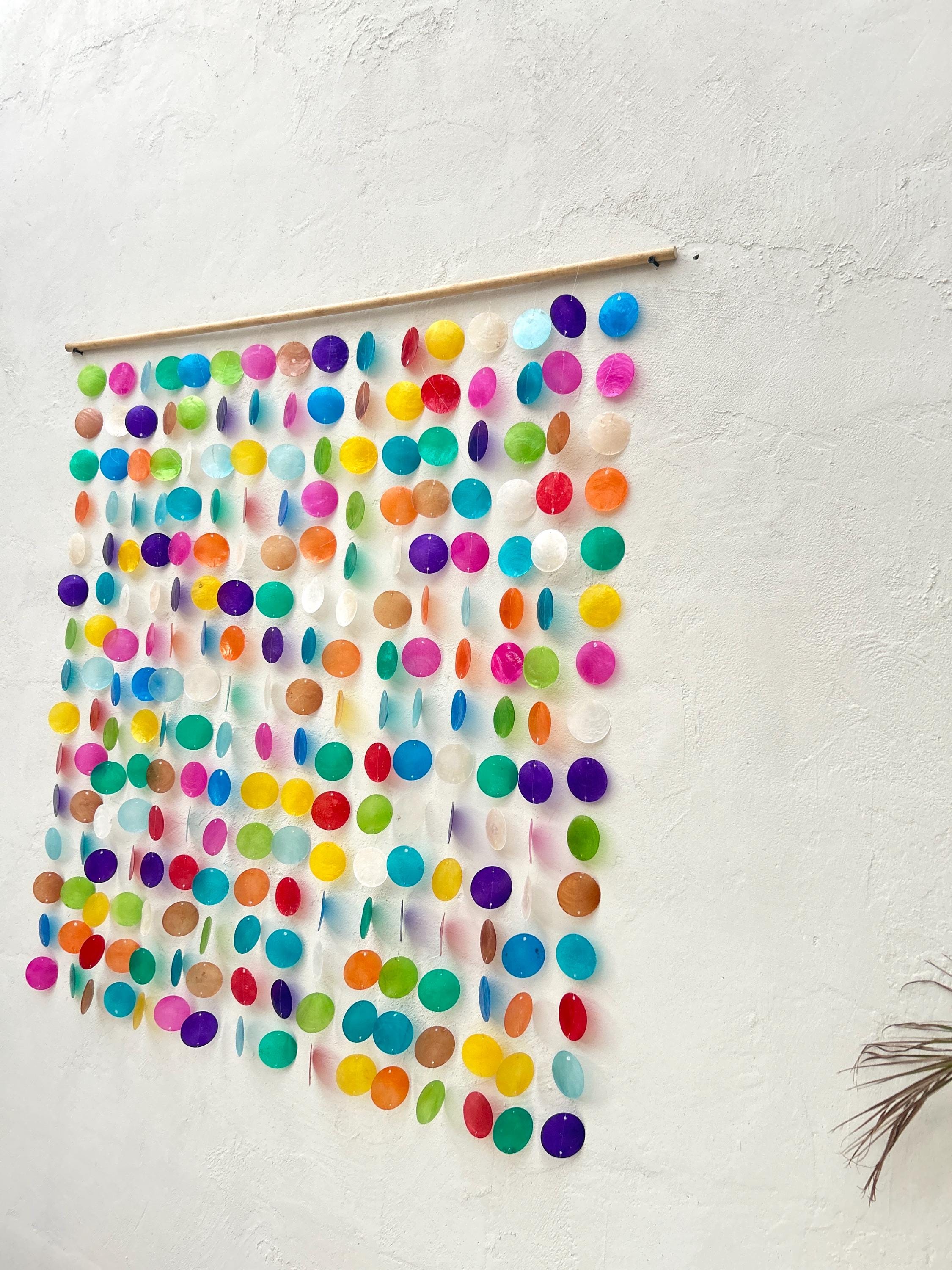 Colorful Capiz Shell Beach Boho Wall Hanging