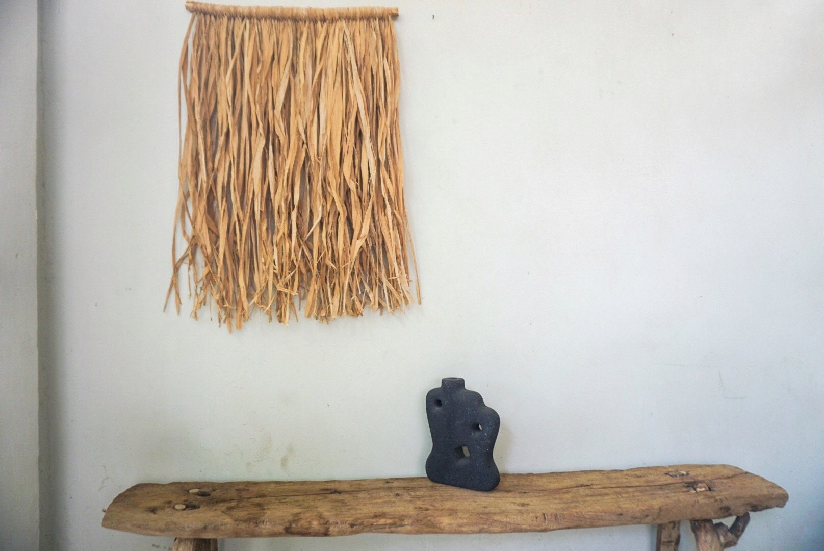 Wabi-Sabi Raffia Wall Art – Simple Mediterranean Decor