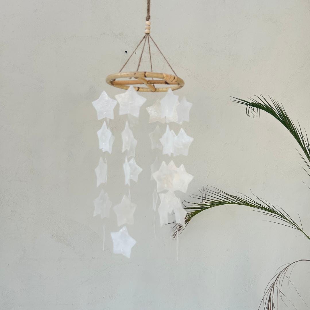 White Star capiz shells wind chime
