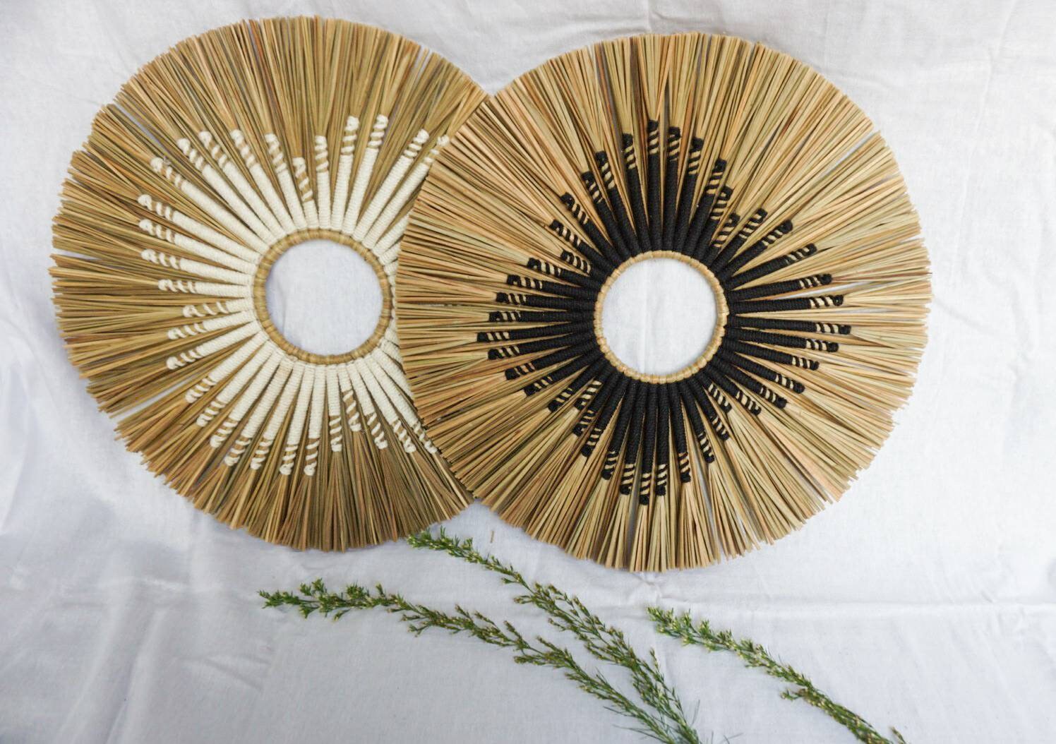 Seagrass wall decor | Bali decoration | natural hanging wall decor | star shape wall decor | wicker wall decor | Round wall decor