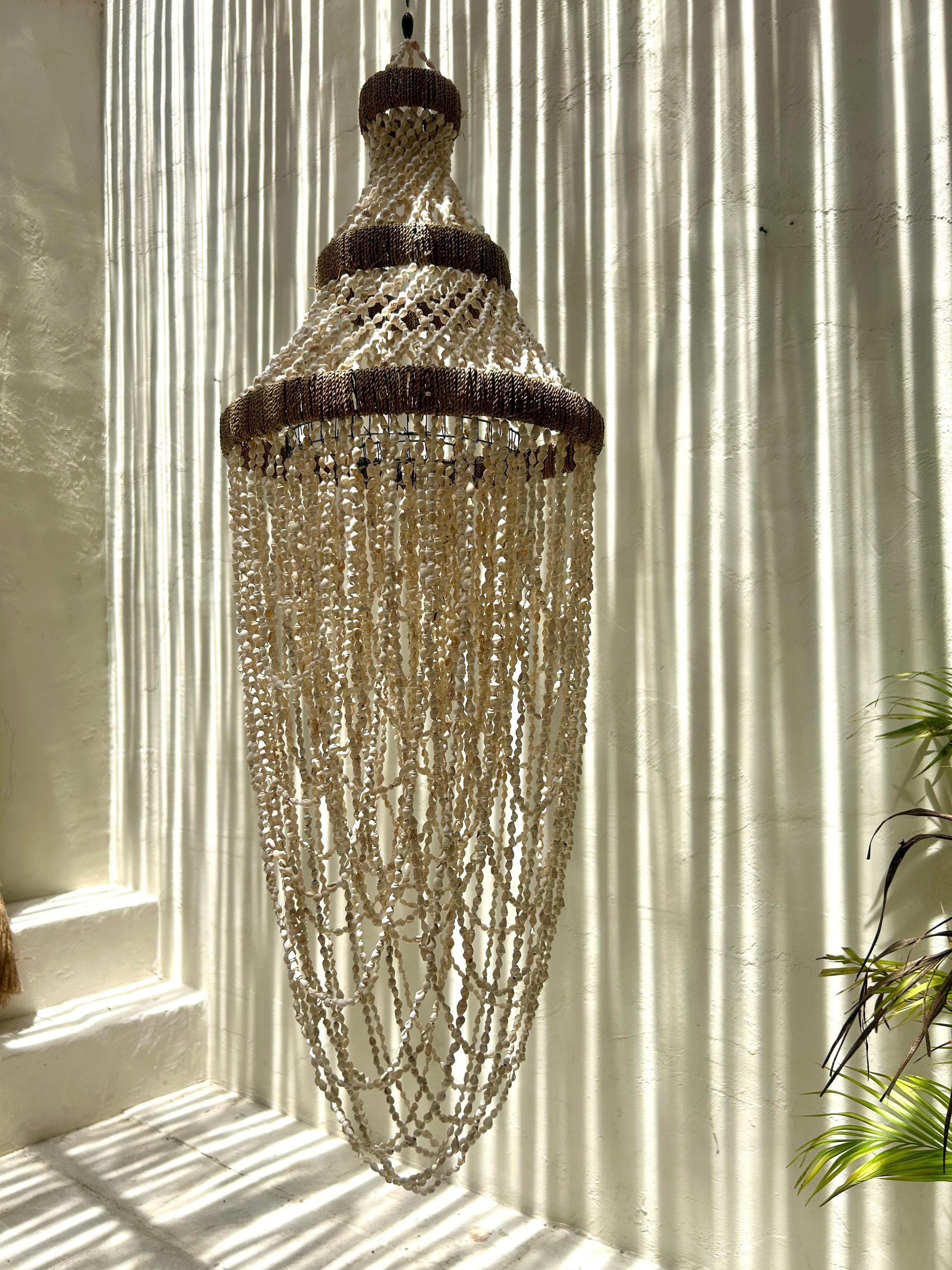 Style 7 Sea Shell Pendant Light – Boho Coastal Chandelier