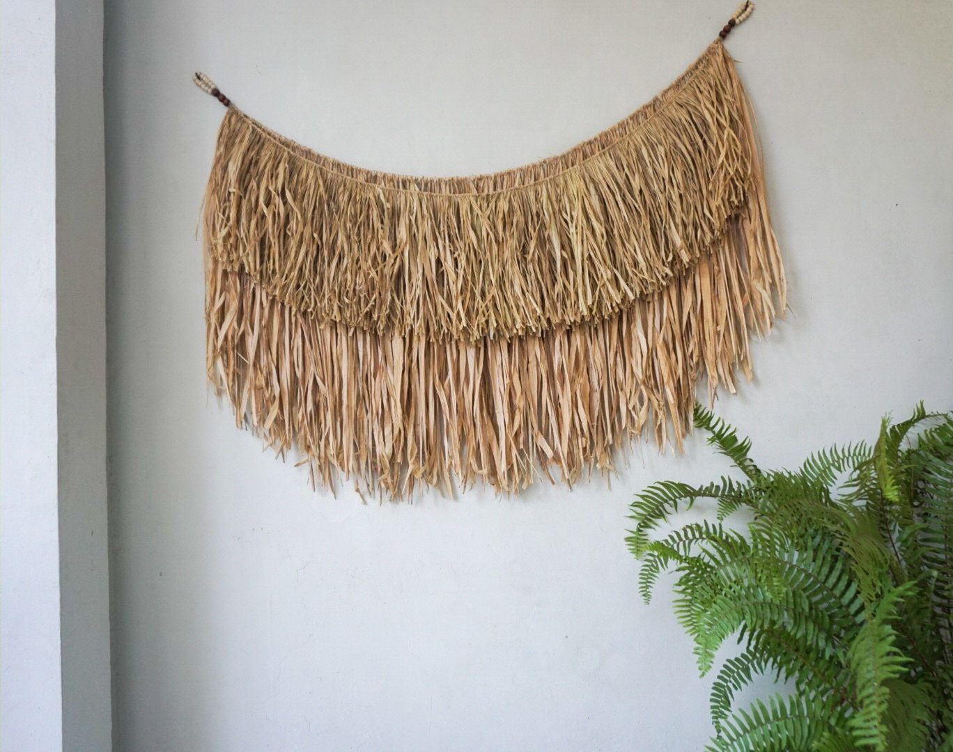 Extra Large Seagrass Wall Hanging – Boho Farmhouse Decor