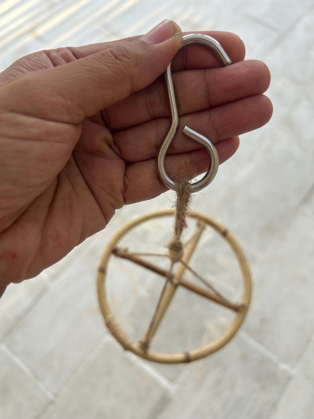 Small Sea Blue Round capiz shells wind chime