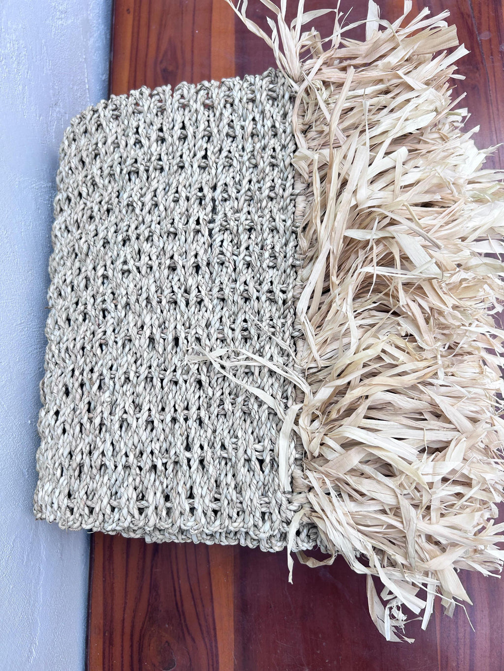 Handwoven Raffia Tablecloth – Handmade Dining Table Decor