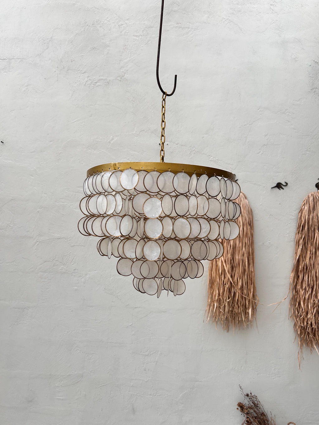 Gold Capiz Pendant Light