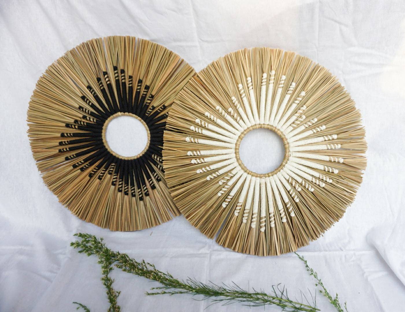 Seagrass wall decor | Bali decoration | natural hanging wall decor | star shape wall decor | wicker wall decor | Round wall decor