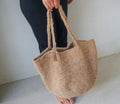 Natural Jute Crochet Tote Bag – Handmade Medium Size