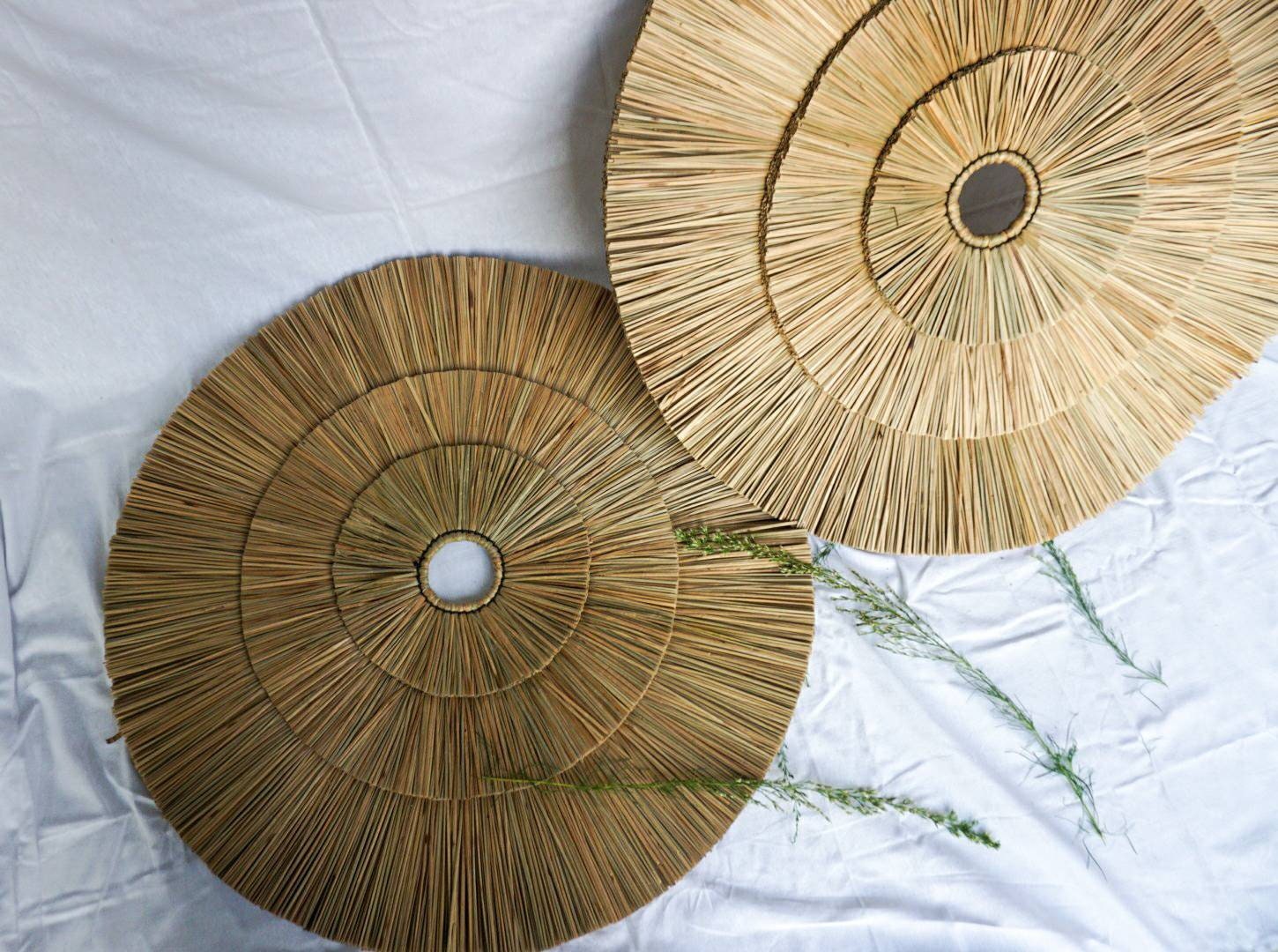 Boho Round Seagrass Wall Art – 3 Layer Tropical Decor