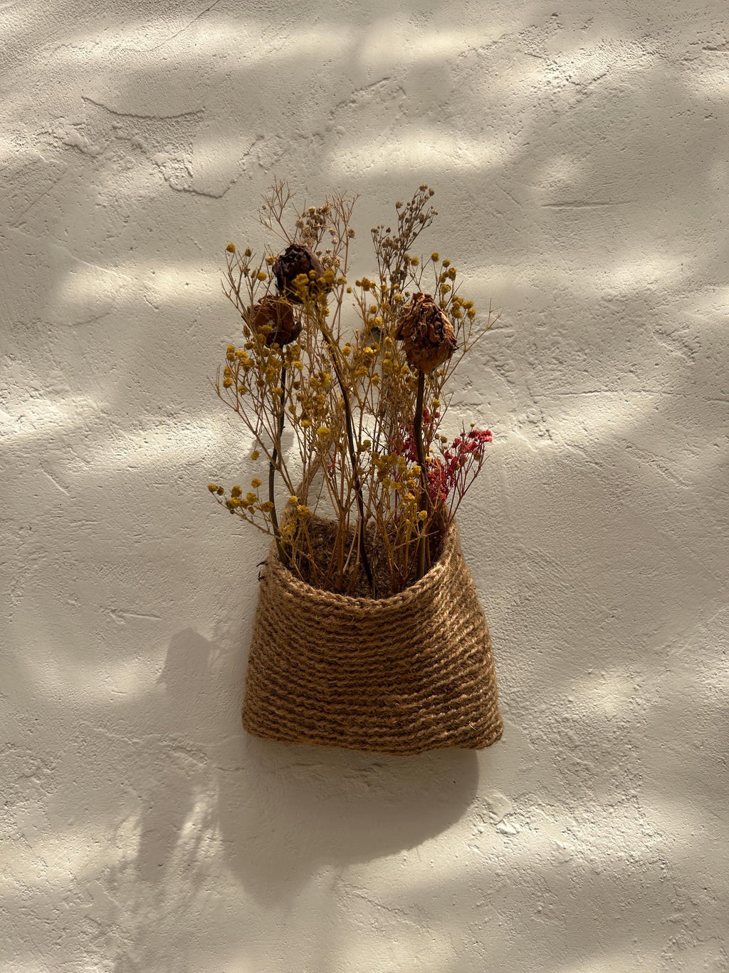 Square Jute Crochet Hanging Basket – Fall Home Decor