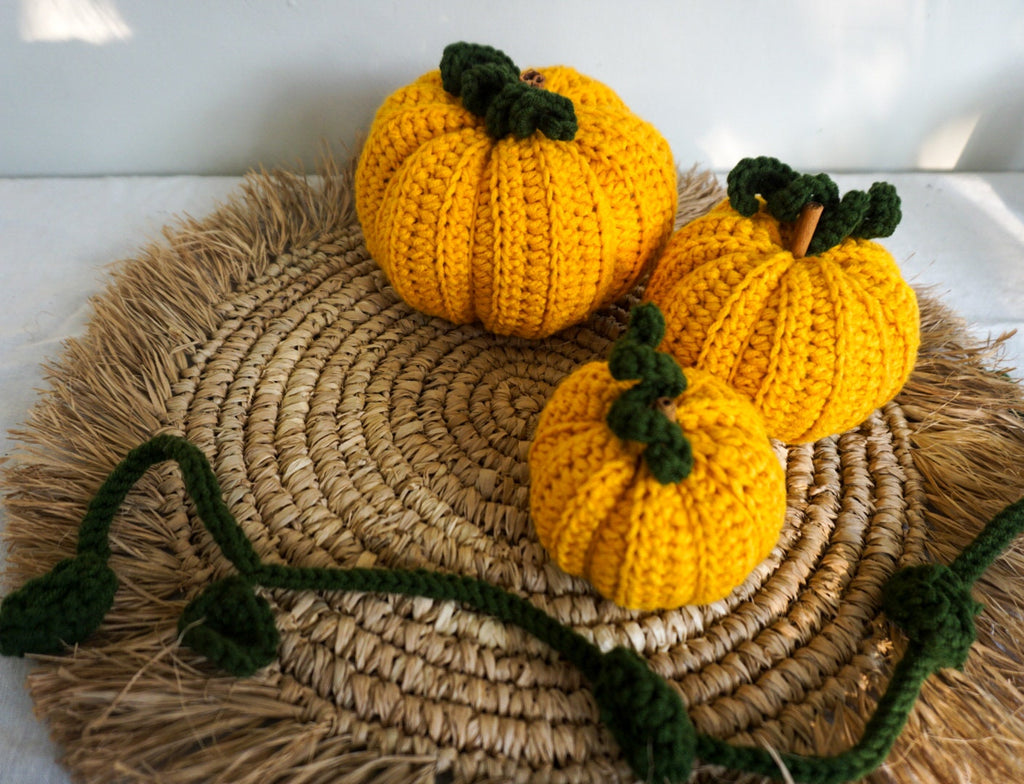 Fall crocheted pumpkin decor | Handmade pumpkin home decora | Halloween decor crochet pumpkin | Pumpkin autumn decor | Mustard Pumpkin
