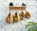 Jute Crochet Teardrop Hanging Basket – Farmhouse Kitchen Storage