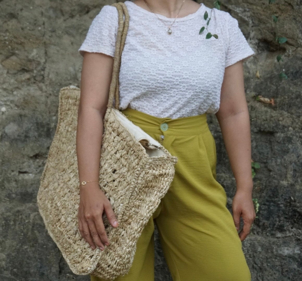 Large raffia crochet summer bag | large beach bag | summer beach bag | raffia large bag