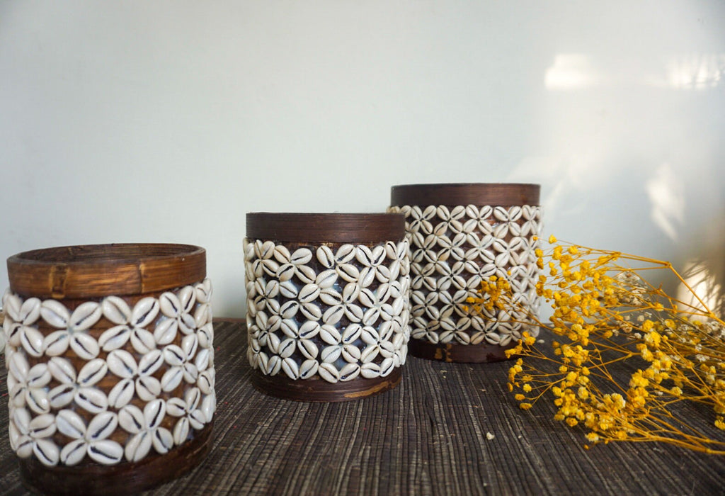 Decorative Bamboo Basket – Boho Balinese Wicker Decor