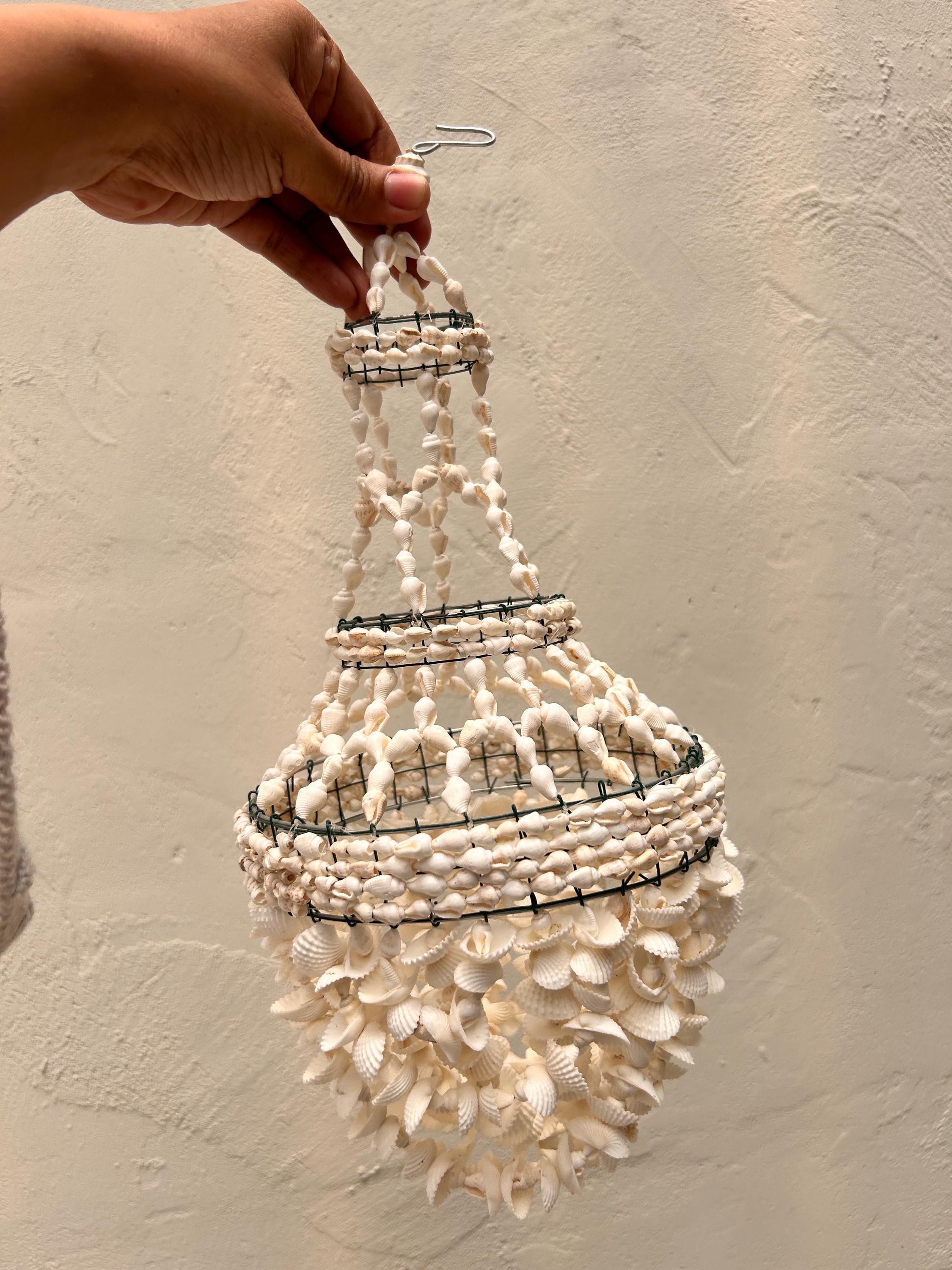 Style 6 Small Sea Shell Pendant Light – Boho Coastal Chandelier