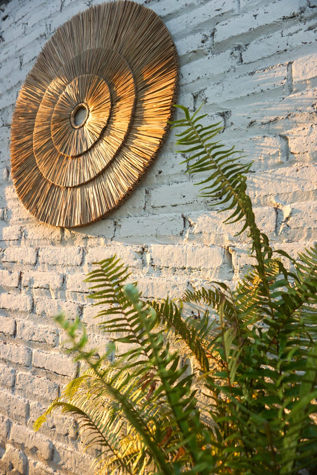 Boho Round Seagrass Wall Art – 3 Layer Tropical Decor