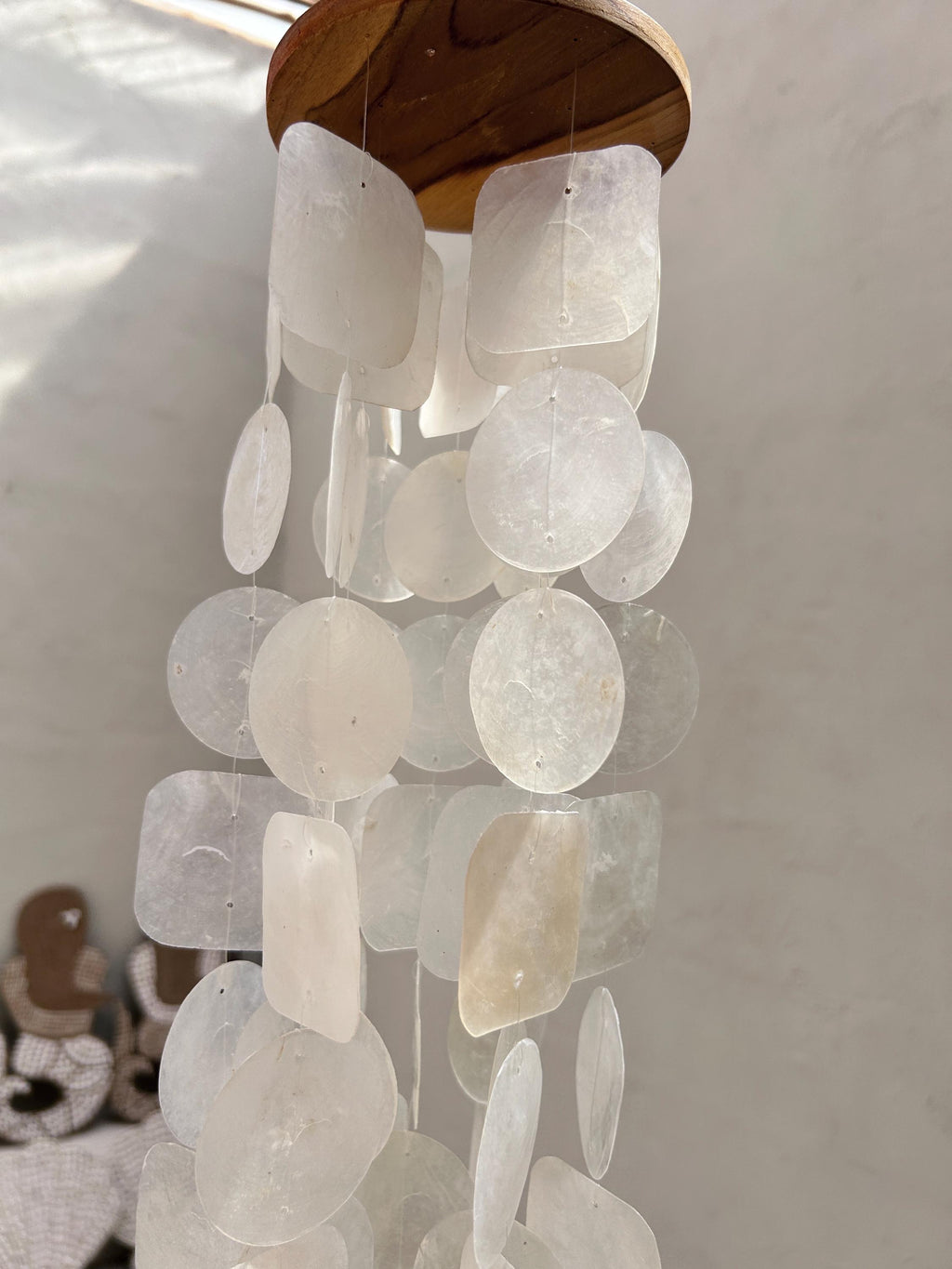 Small White Capiz Shell Wind Chime