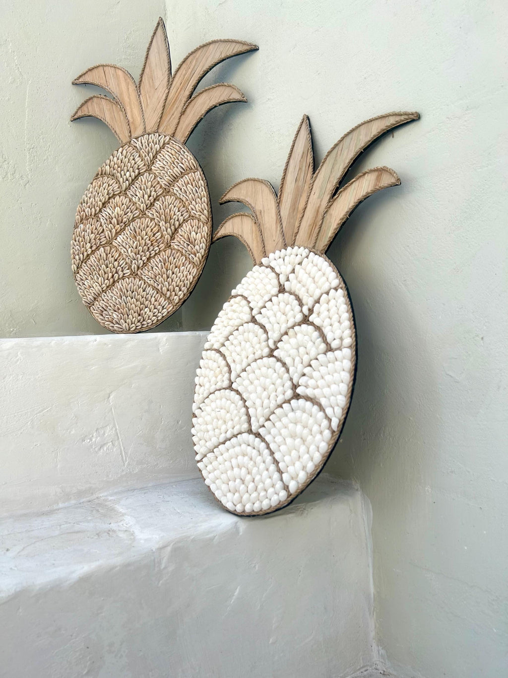 Pineapple Shape Boho Wall Hanging Decor from White Shells