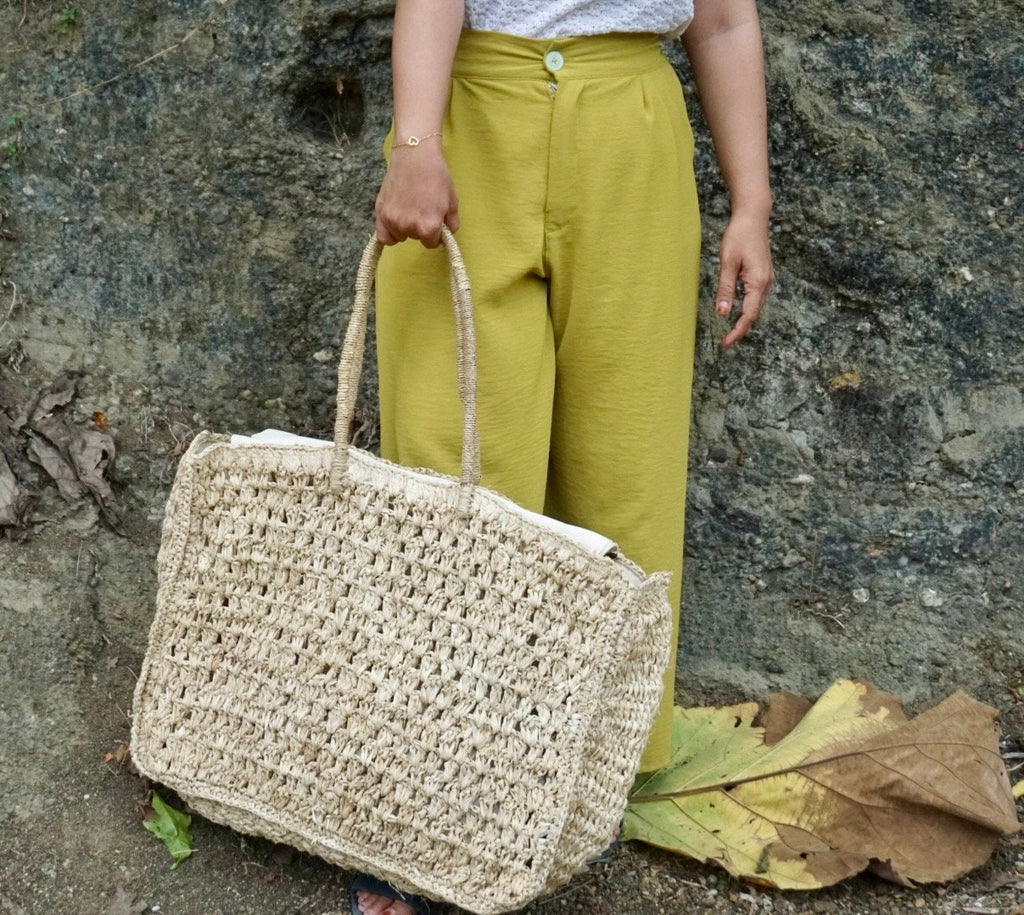Large raffia crochet summer bag | large beach bag | summer beach bag | raffia large bag