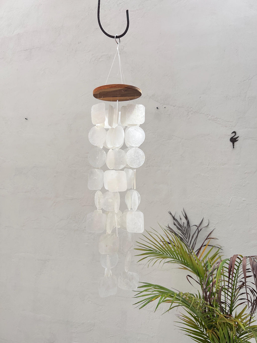 Small White Capiz Shell Wind Chime