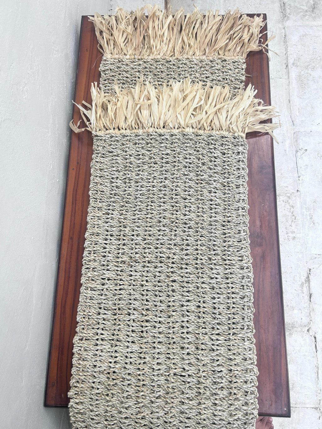 Handwoven Raffia Tablecloth – Handmade Dining Table Decor