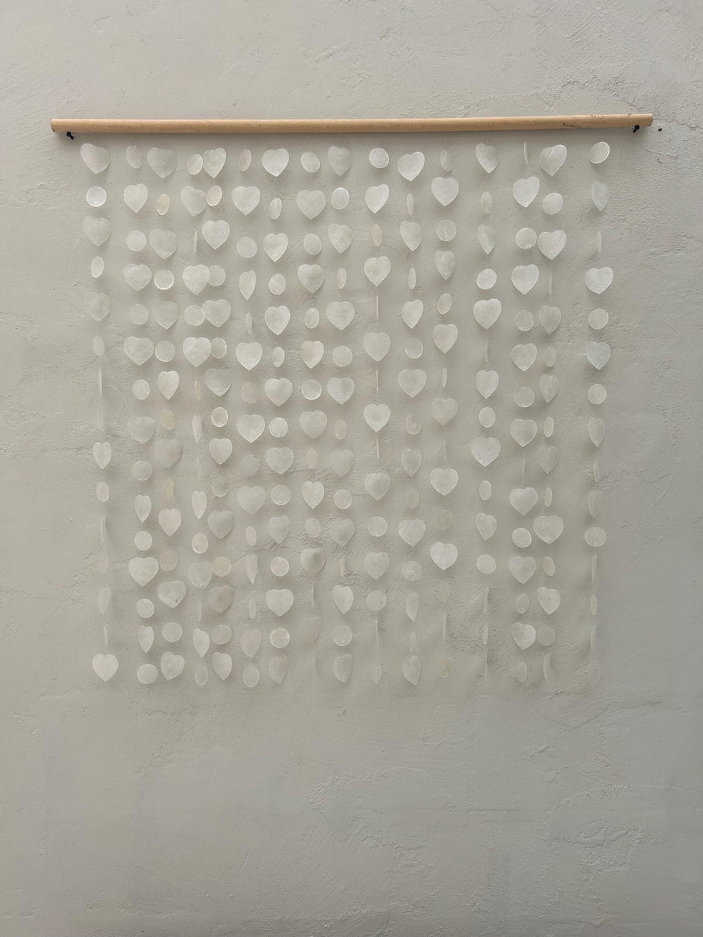 Heart Capiz Shell Beach Boho Wall Hanging Decor