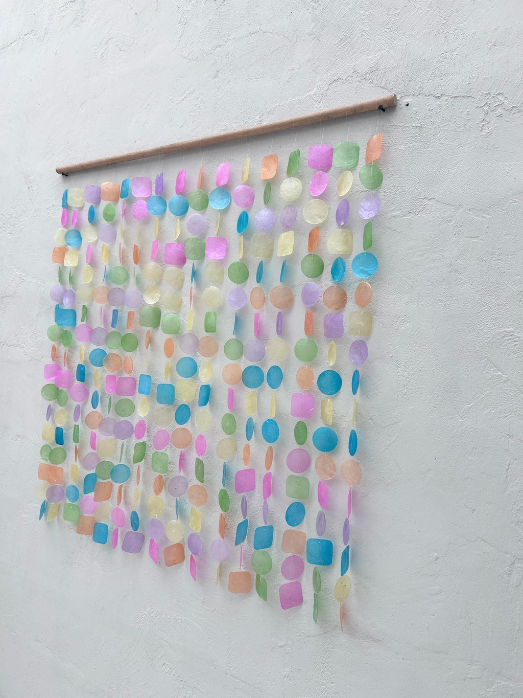 Rainbow Pastel Capiz Shell Wall Hanging Decor