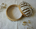 Decorative Balinese Bamboo Basket with Beaded Detail