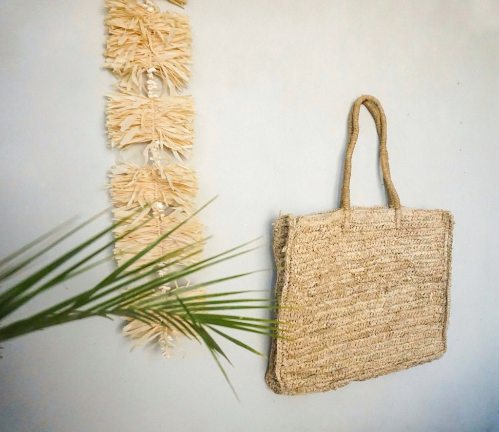 Large Raffia Crochet Beach Bag – Summer Tote