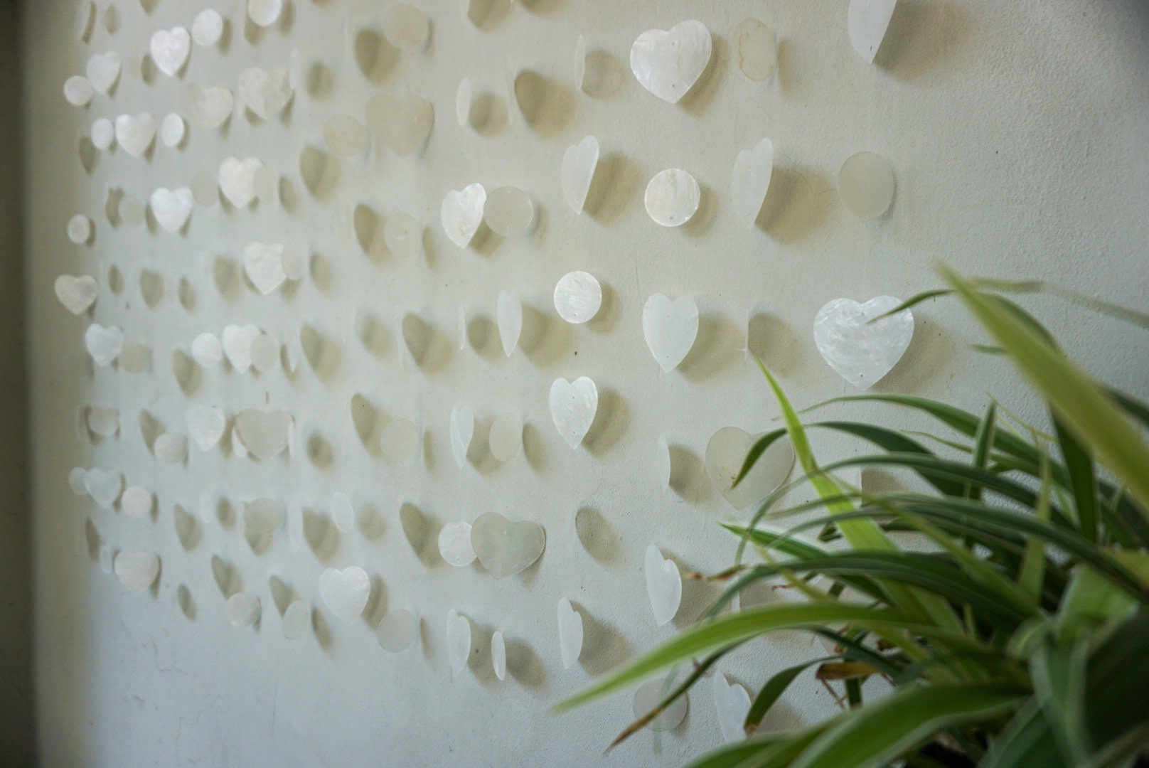 Heart Capiz Shell Beach Boho Wall Hanging Decor