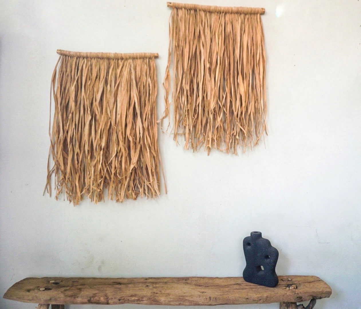 Wabi-Sabi Raffia Wall Art – Simple Mediterranean Decor