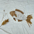 Fish-Shaped Boho Nursery Wall Decor: Sea Shell Coastal Art