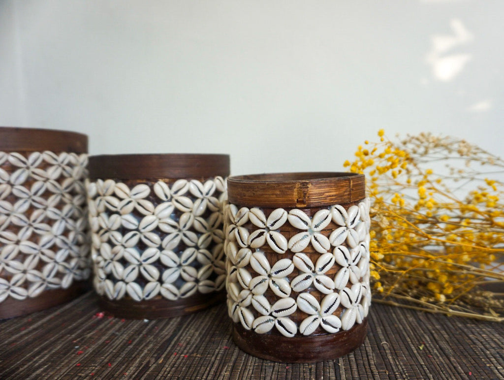 Decorative Bamboo Basket – Boho Balinese Wicker Decor