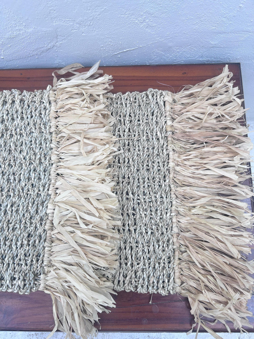 Handwoven Raffia Tablecloth – Handmade Dining Table Decor