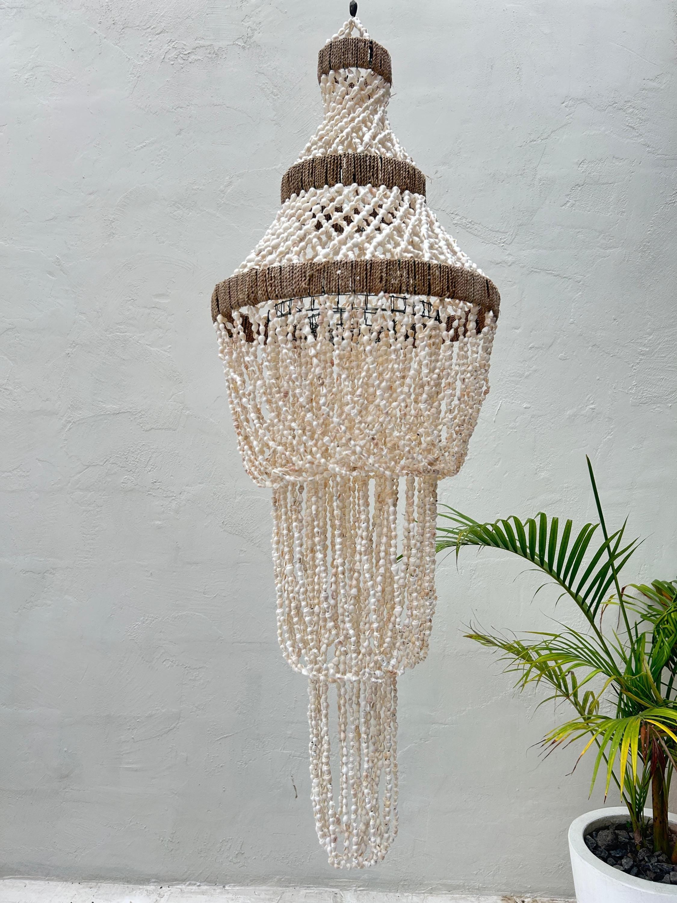 Style 1 Sea Shell Pendant Light – Boho Coastal Chandelier