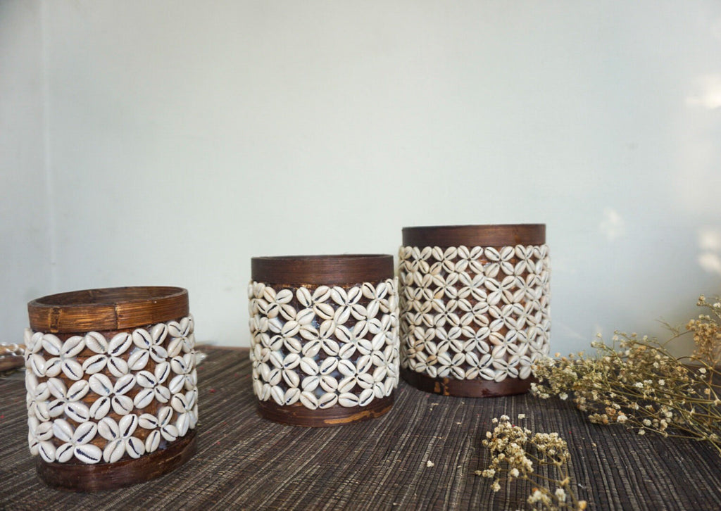 Decorative Bamboo Basket – Boho Balinese Wicker Decor