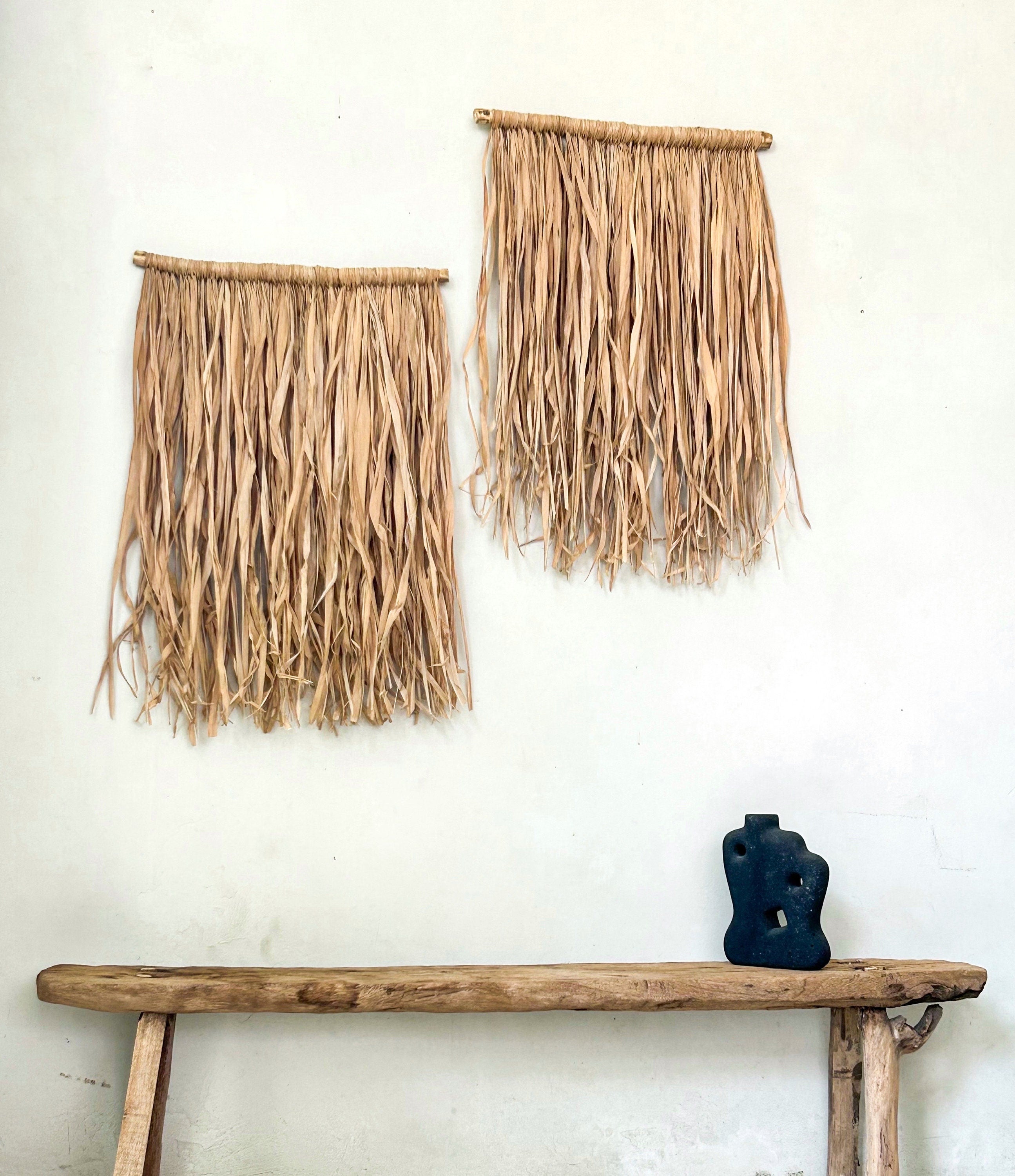 Wabi-Sabi Raffia Wall Art – Simple Mediterranean Decor