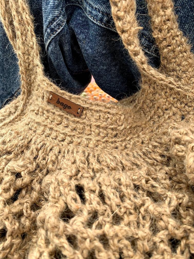 Jute Crochet Net Bag – Market & Beach Tote