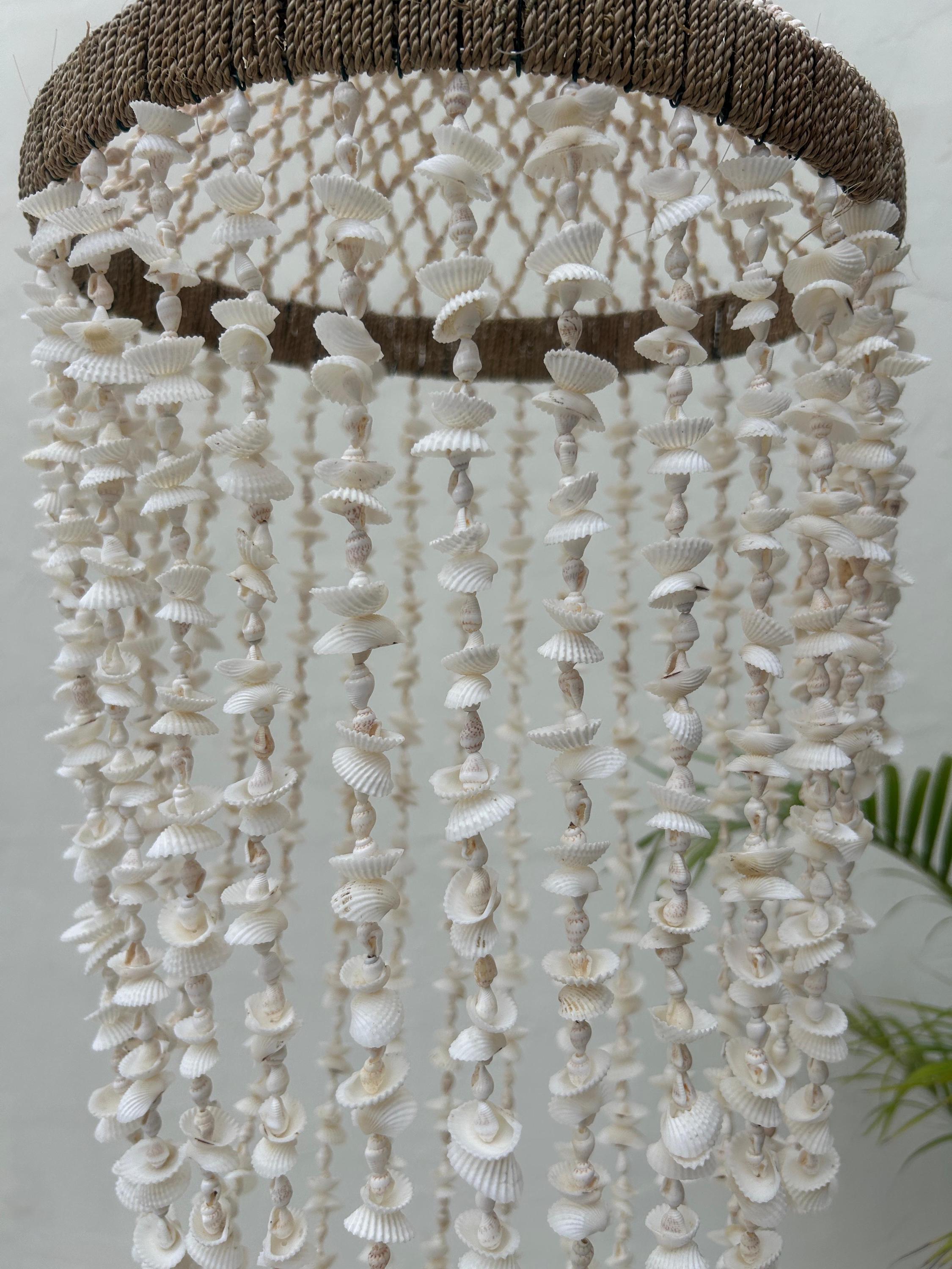 Style 4 Sea Shell Pendant Light – Boho Coastal Chandelier