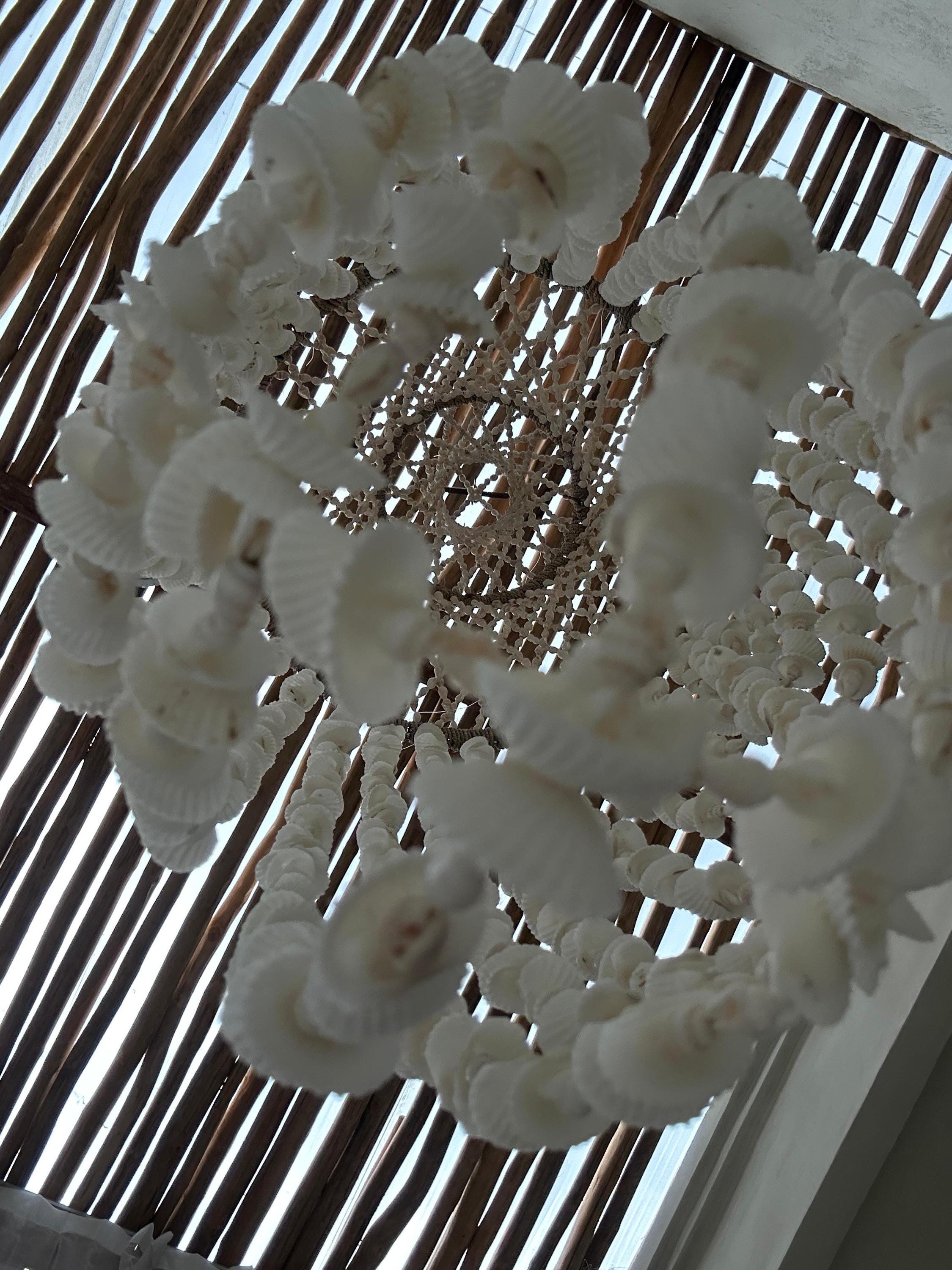 Style 4 Sea Shell Pendant Light – Boho Coastal Chandelier